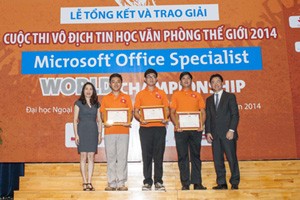 3 thí sinh Việt Nam tham dự Vòng chung kết Cuộc thi Vô địch tin học văn phòng thế giới 2014